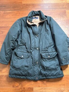 Women’s Lands End Puffer Down Chore Coat